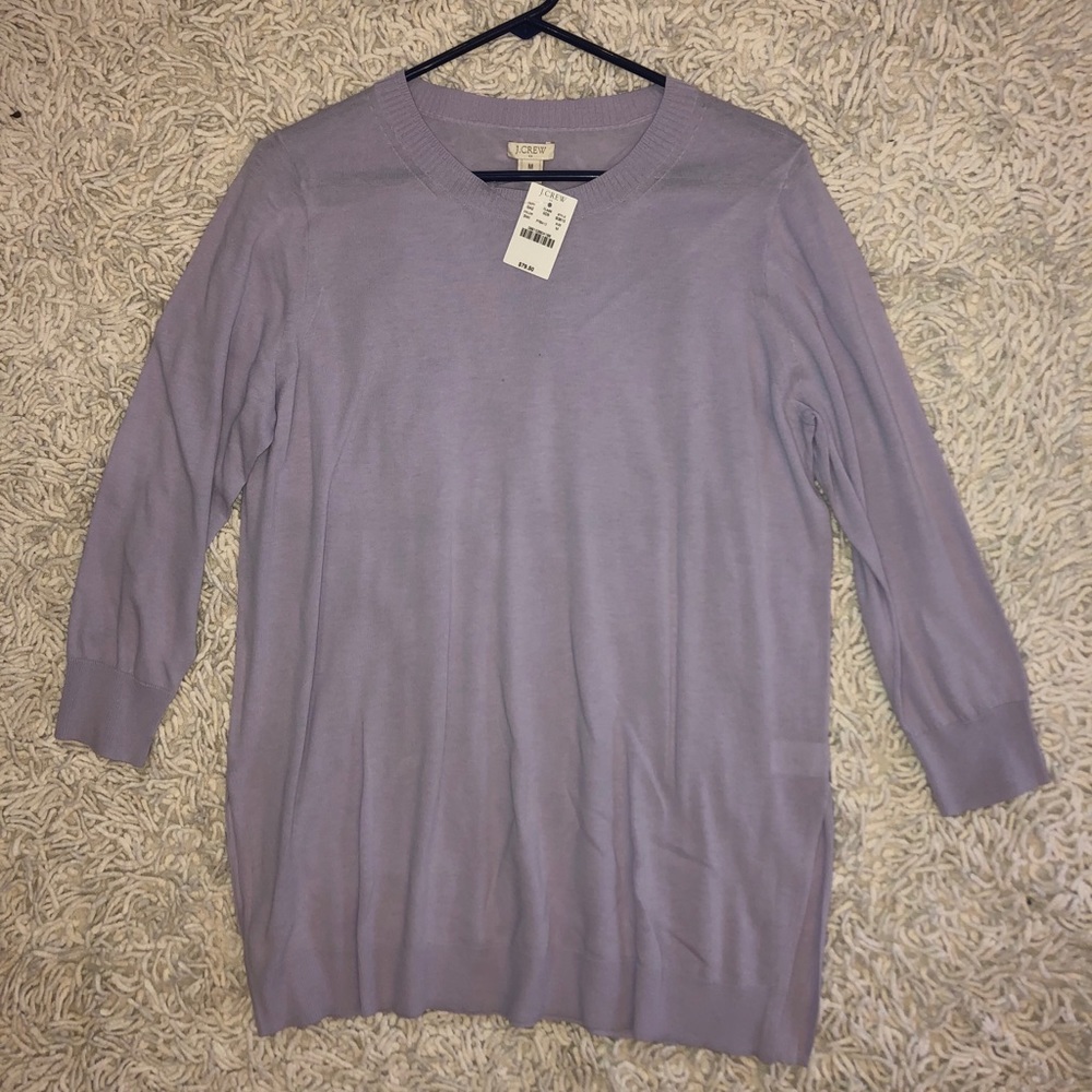 Tunic length thin sweater